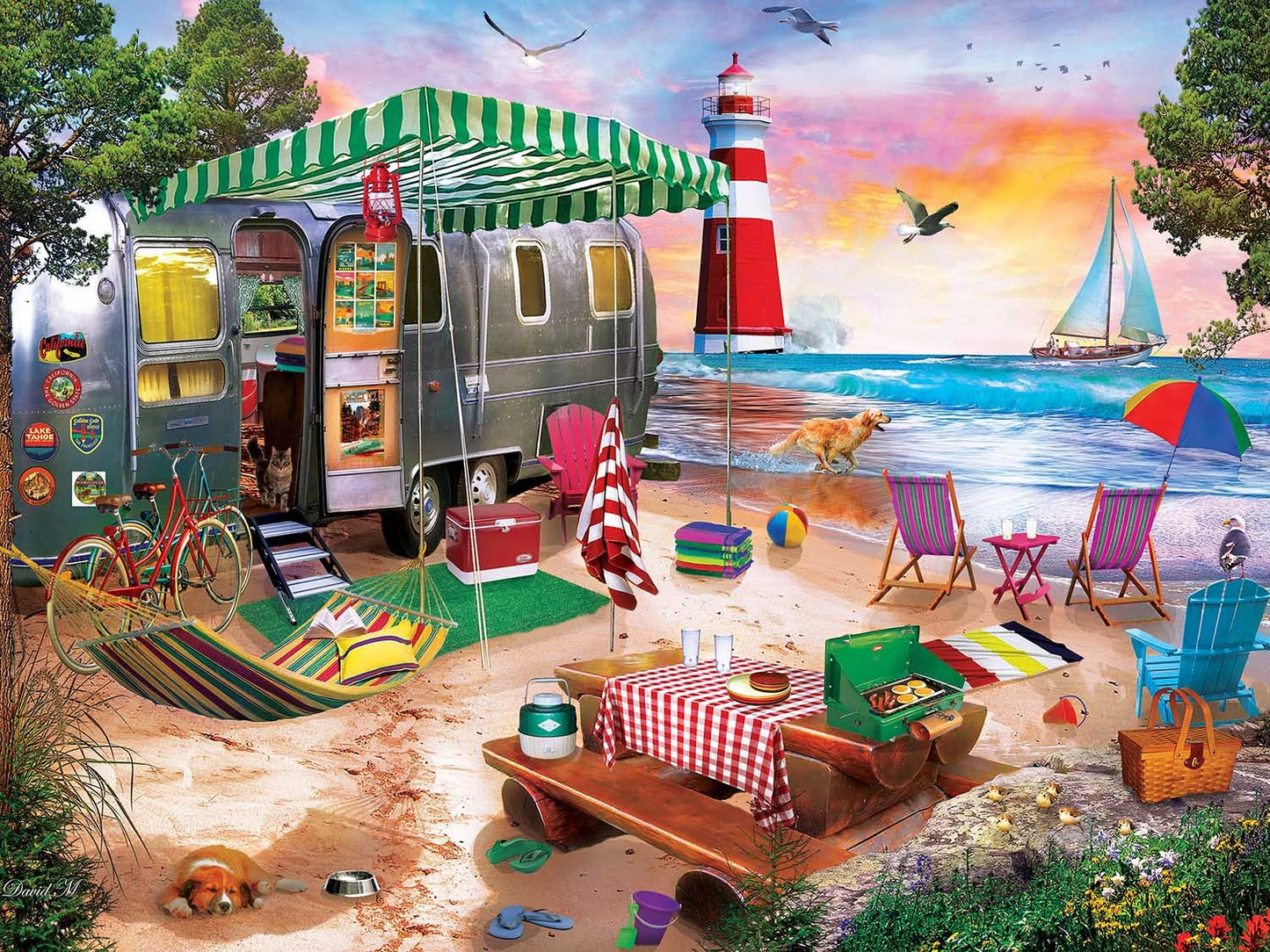 Paradise Beach - Oceanside Camping 550pc Puzzle