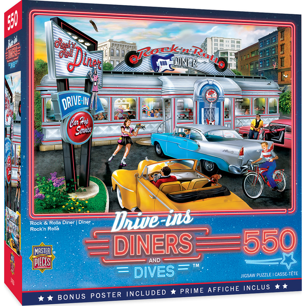 Drive-Ins Diners and Dives - Rock & Rolla Diner 550pc Puzzle