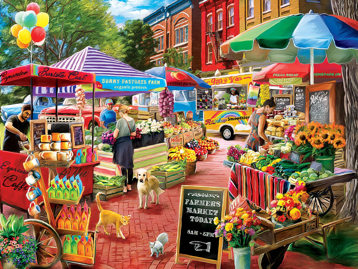 Farmer's Market - Town Square Booths 750pc Puzzle