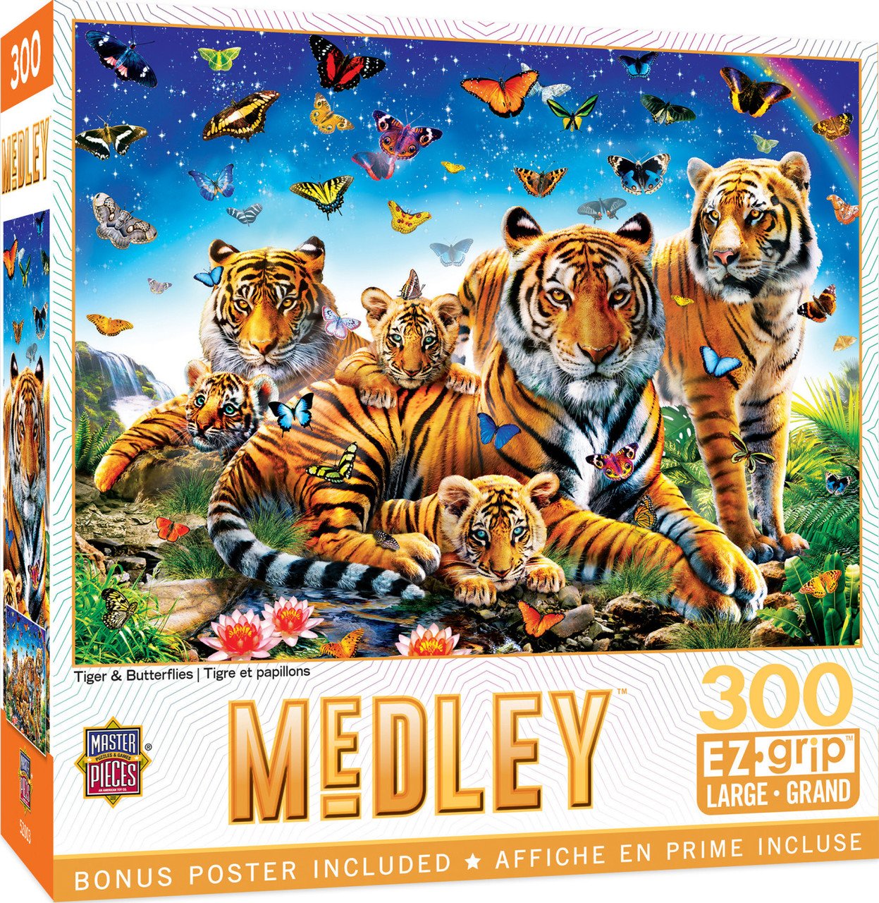 Medley - Tiger & Butterflies 300pc EzGrip Puzzle