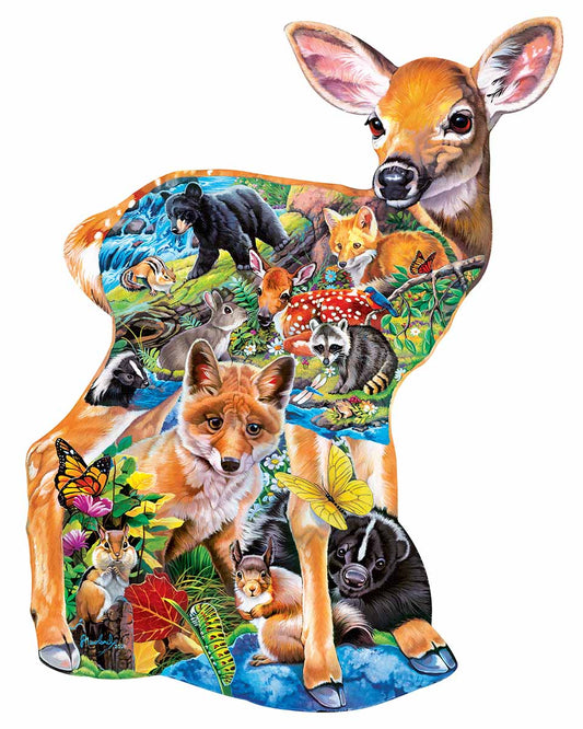 Contours - Fawn Friends 500pc Shaped Puzzle