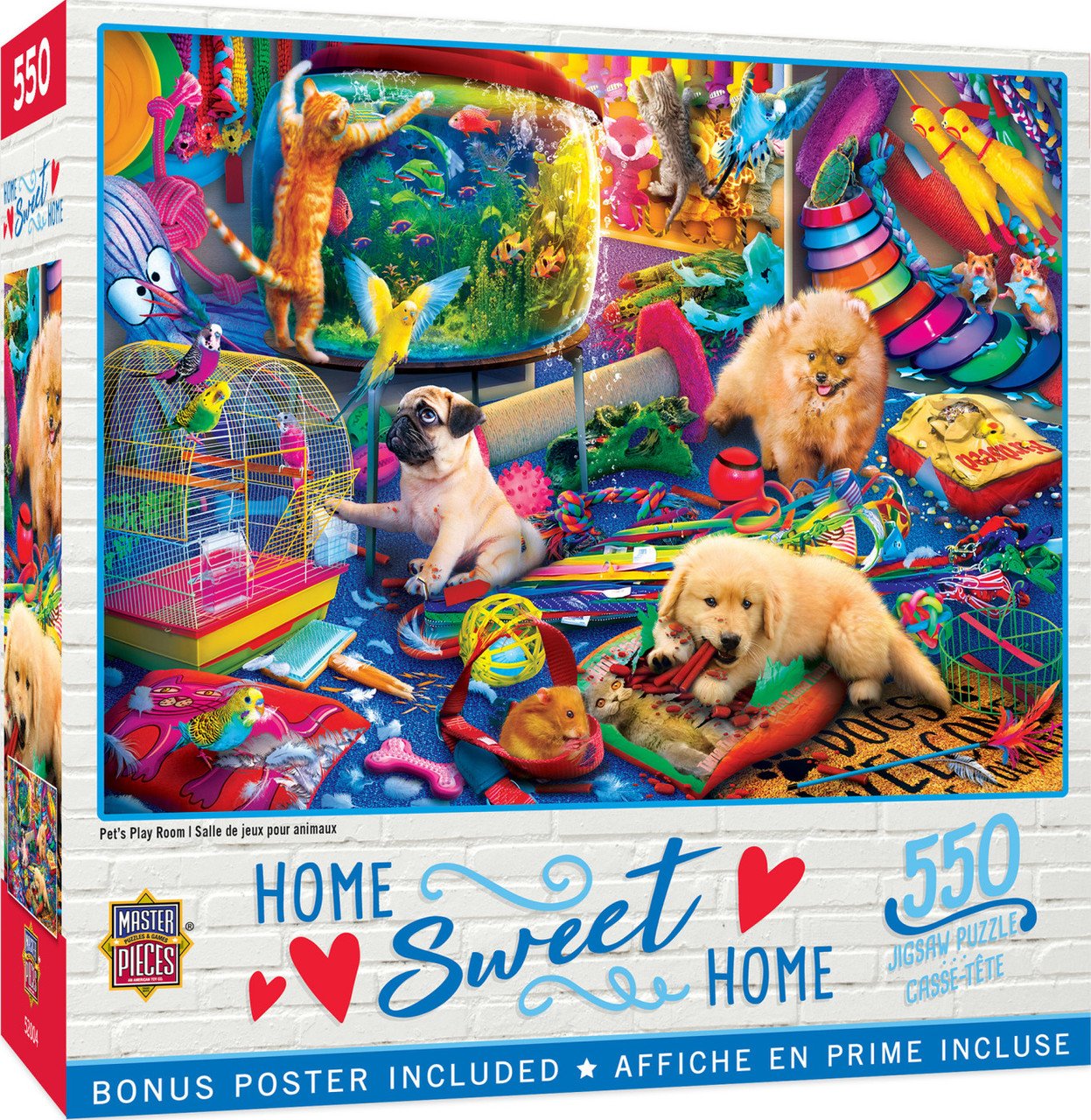 Home Sweet Home - Pet's Play Room 550pc Puzzle