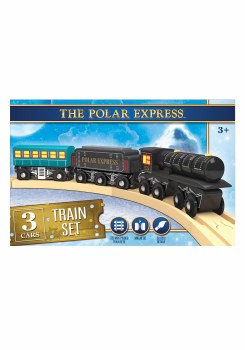 THE POLAR EXPRESS 3 WOODEN TRAIN SET