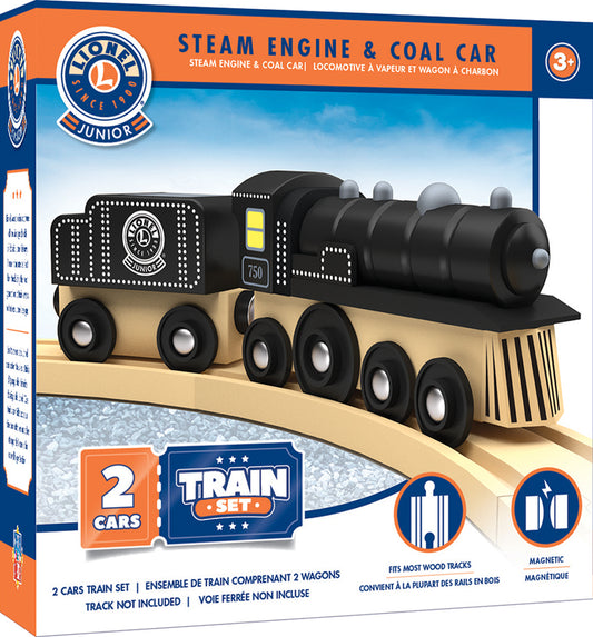 LIONEL COLLECTOR'S STEAM ENGINE AND COAL CAR WOOD TRAIN SET