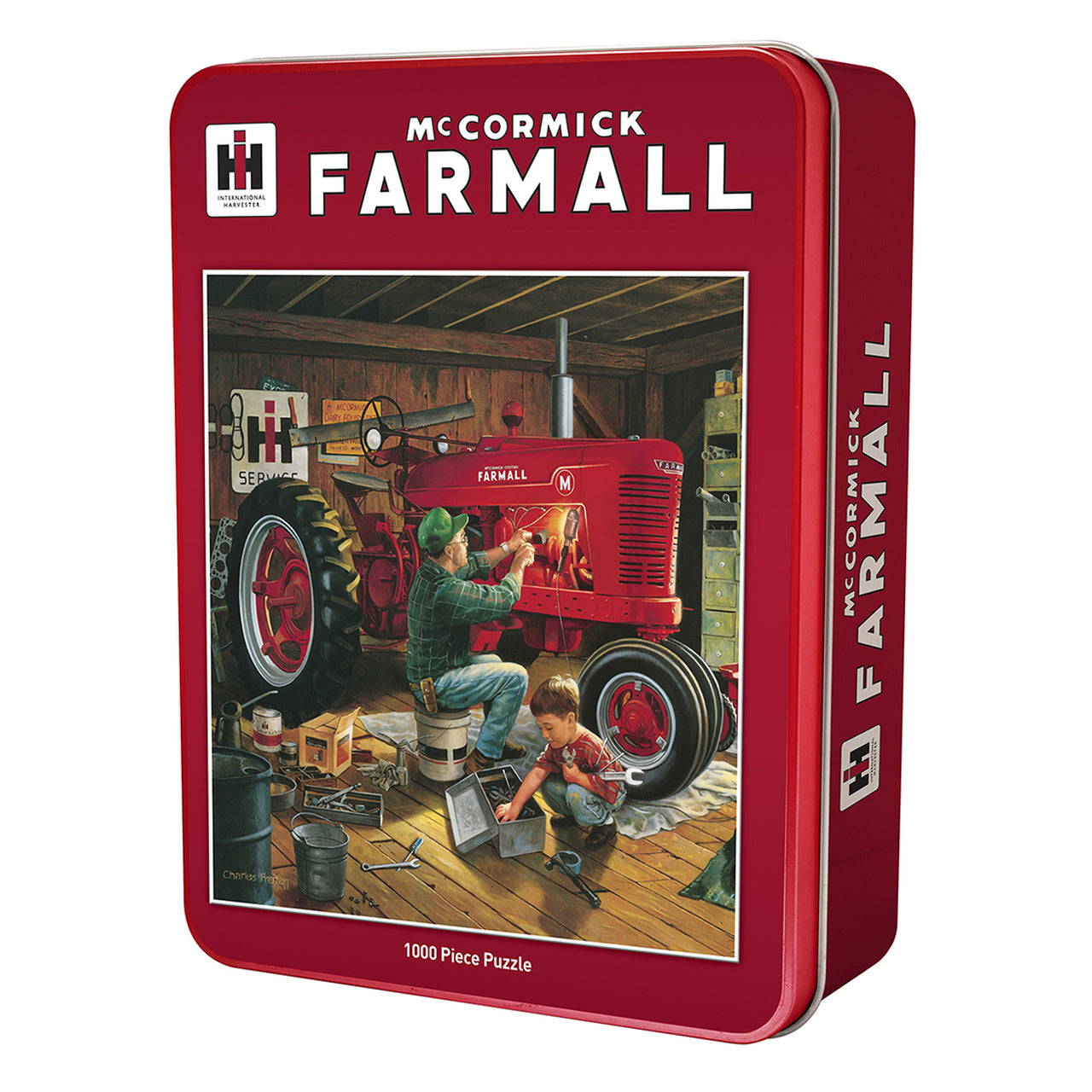 FARMALL FOREVER RED 1000 PIECE TIN BOX JIGSAW PUZZLE