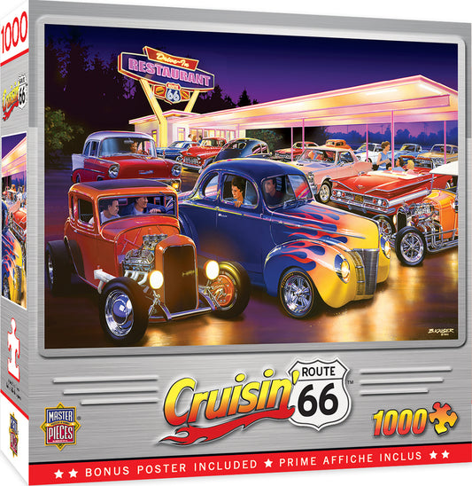 Cruisin? Rt66 - Friday Night Hot Rod's 1000pc Puzzle