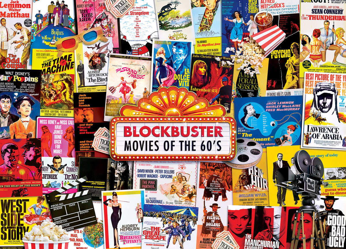 Blockbuster Movies - 60's 1000pc Puzzle