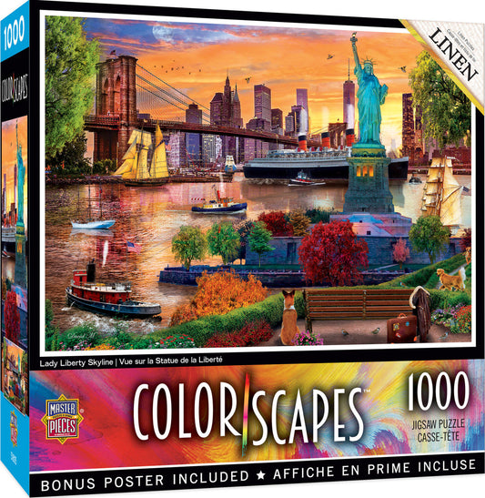 Colorscapes - Lady Liberty Skyline 1000pc Puzzle