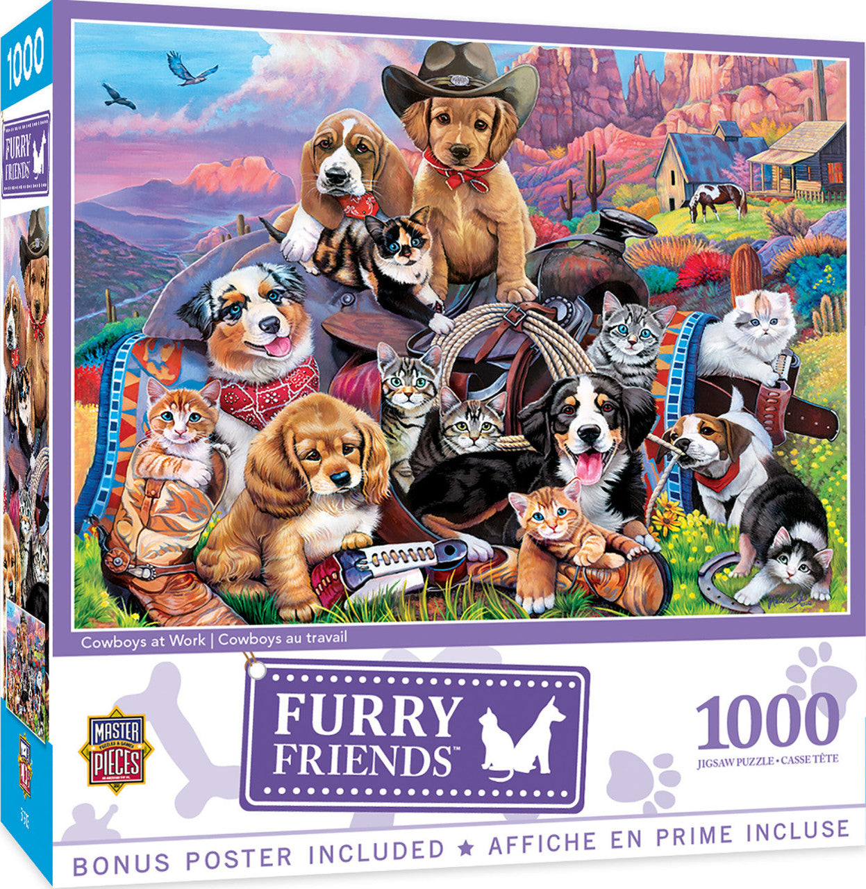 Furry Friends - Cowboys at Work 1000pc Puzzle