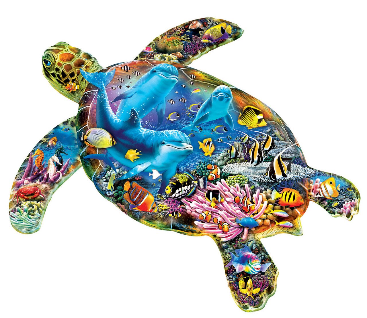 Contours - Turtle Sailing 1000pc Shaped Puzzle