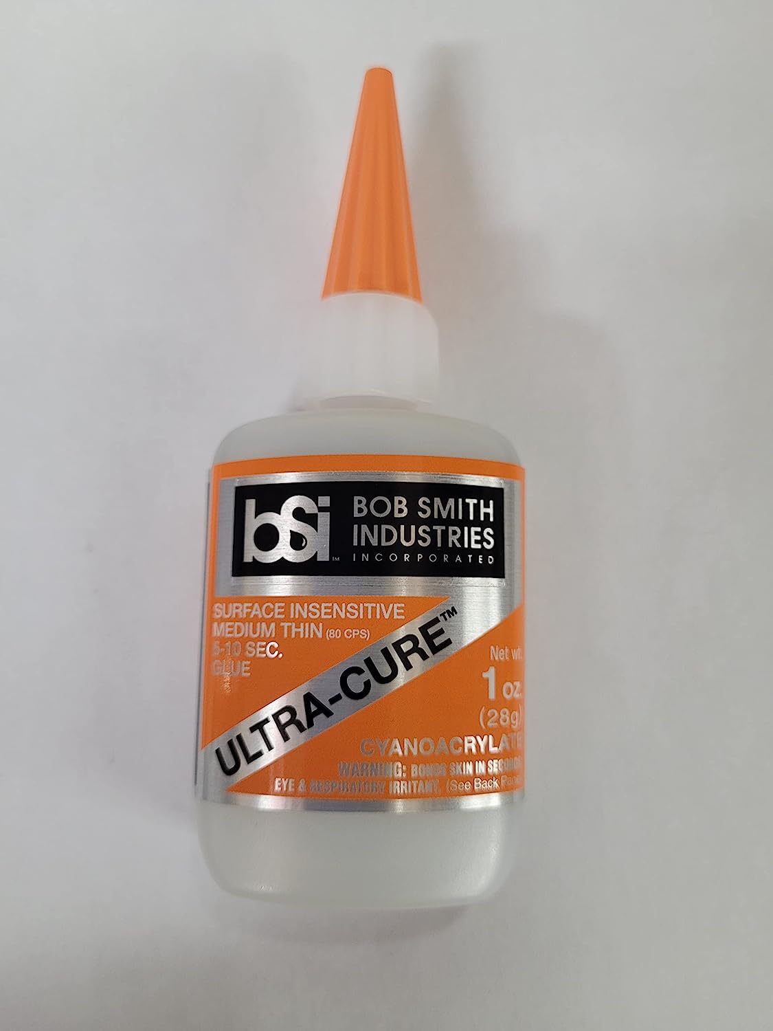 BSI 129 Medium Thin Surface Intensive Cyanoacrylate(Super Glue) 1oz Orange BSI 129 (Tire Glue Clear)