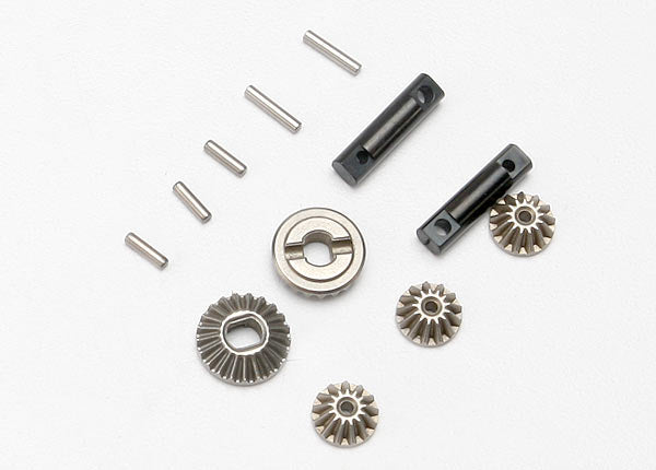 Gear set differential (output gears (2)/ spider gears (3))/ differential output shafts (2)/ 1.5x6mm pin (3)/ 1.5x8mm pin (2)