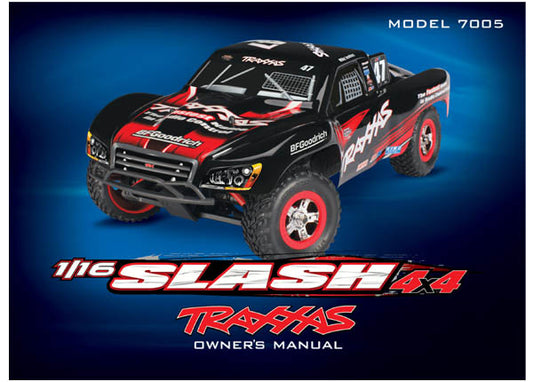 Owner's manual 1/16 Slash 4WD (model 7005)