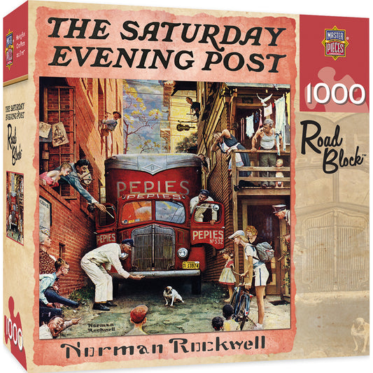 Saturday Evening Post Norman Rockwell - Road Block 1000pc Puzzle