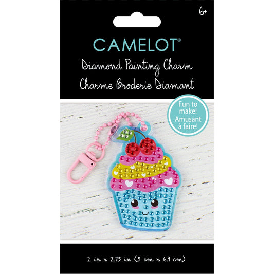 Camelot Dots Diamond Art Kit 2"X2.75"-Cupcake Charm