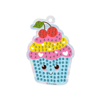 Camelot Dots Diamond Art Kit 2"X2.75"-Cupcake Charm