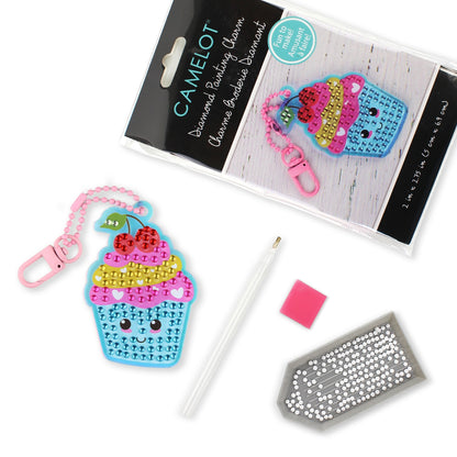 Camelot Dots Diamond Art Kit 2"X2.75"-Cupcake Charm