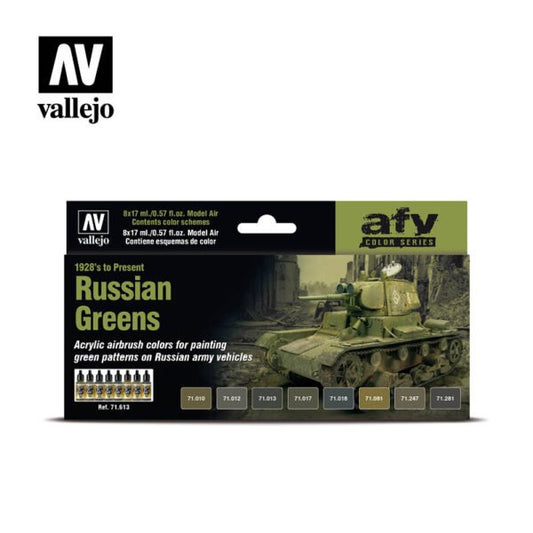 71.613 Russian Greens (1928s to Present) - Model Air - AFV - 17ml 8pc