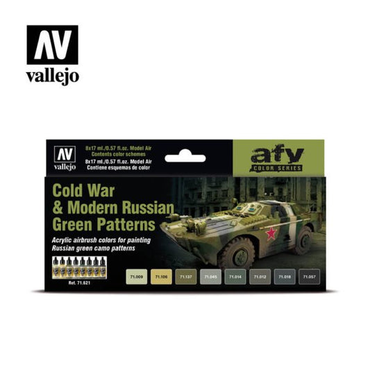 Duplicate Title: 71.621 Cold War & Modern Russian Green Patterns - Model Air - AFV - 17ml 8pc | 28.95 | 71.621 Cold War & Modern Russian Green Patterns - Model Air - AFV - 17ml 8pc