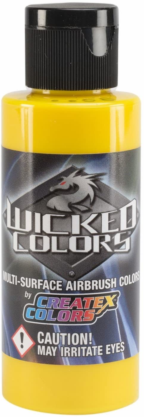 Wicked Detail Yellow Createx 2 oz. Bottle Wicked Airbrush Color