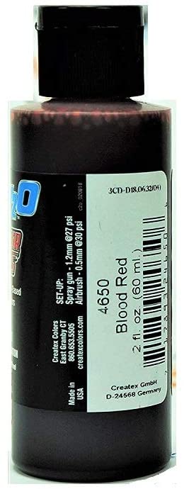 Blood Red Createx Auto-Air 2 oz. Bottle Candy2O Waterborne Custom Paints