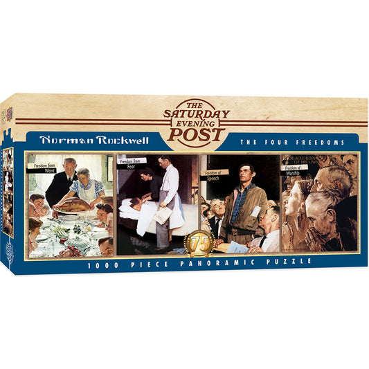Norman Rockwell - The Four Freedoms 1000pc Panoramic Puzzle