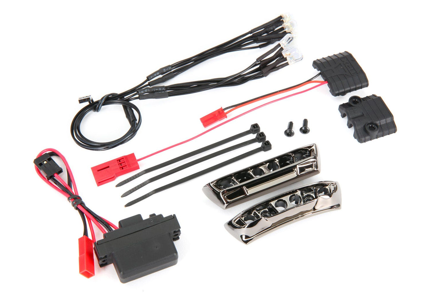 LED light kit 1/16 E-Revo (includes power supply front & rear bumpers light harness (4 clear 4 red) wire ties)