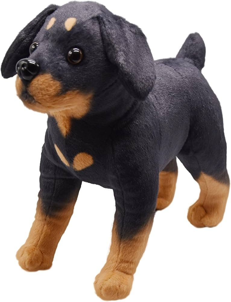 Canned Rottweiler w/Barking Sound - Rescue Dog Plush Animal: Pop Top Lid