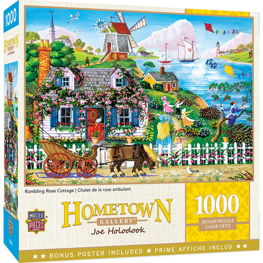 Hometown Gallery - Rambling Rose Cottage 1000pc Puzzle