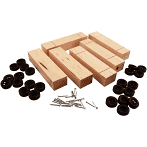 PineCar(R) - 6-Pack Basic Block with Wheels and Axles