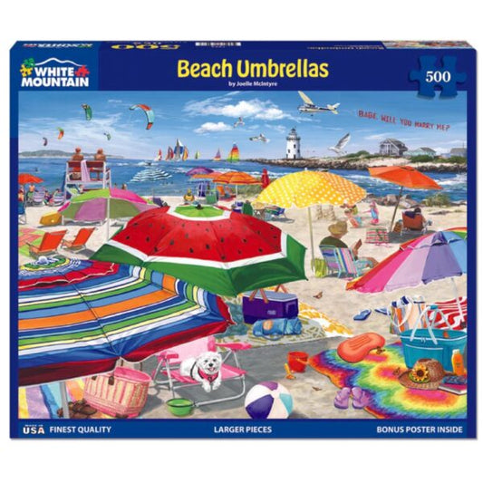 Beach Umbrellas (1806pz) - 500 Piece Jigsaw Puzzle