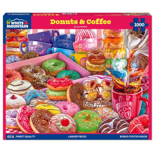 Donuts & Coffee (1869pz) - 1000 Piece Jigsaw Puzzle