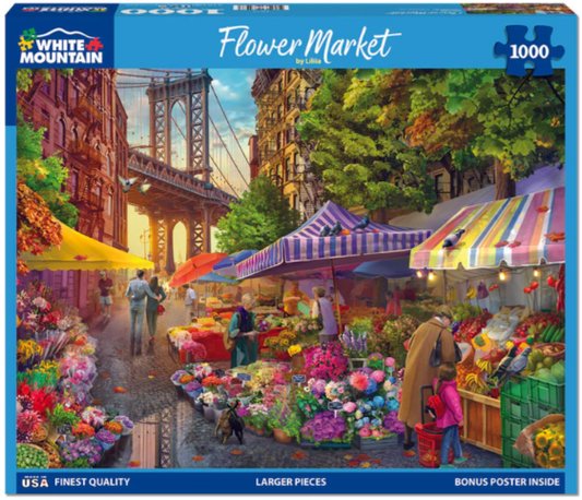 Flower Market (1871pz) - 1000 Piece Jigsaw Puzzle