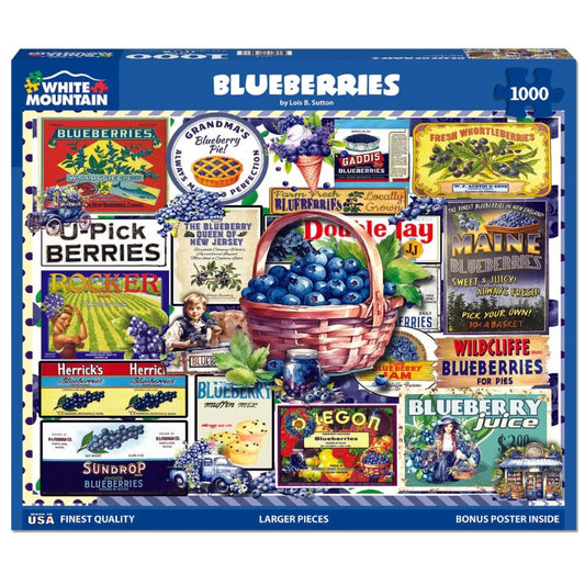 Blueberries (1879pz) - 1000 Piece Jigsaw Puzzle