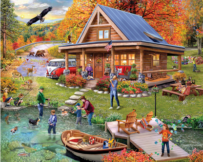 Cabin Vacation Seek & Find (2089pz) - 1000 Piece Jigsaw Puzzle