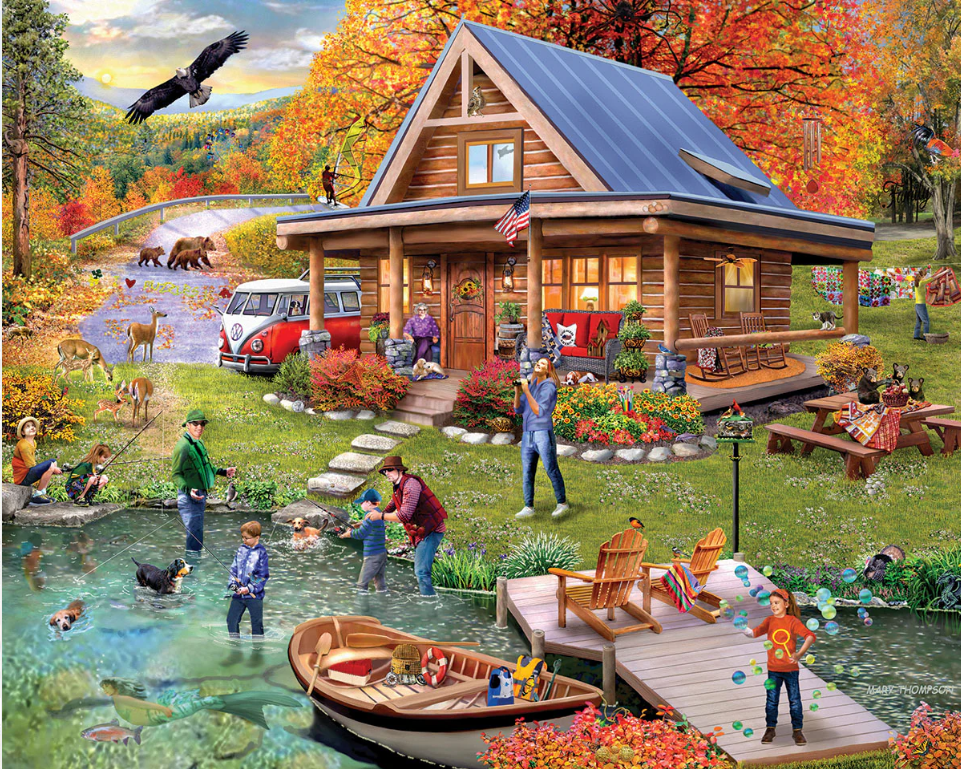 Cabin Vacation Seek & Find (2089pz) - 1000 Piece Jigsaw Puzzle