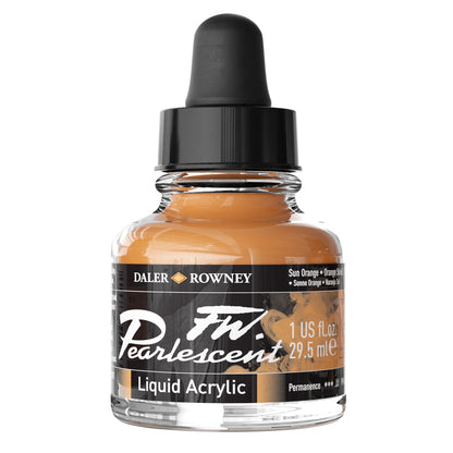 FW Pearlescent Liquid Acrylic Paint 1oz-Mazuma Gold