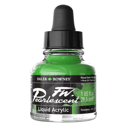 FW Pearlescent Liquid Acrylic Paint 1oz-Mazuma Gold
