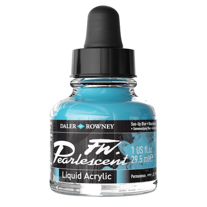 FW Pearlescent Liquid Acrylic Paint 1oz-Mazuma Gold