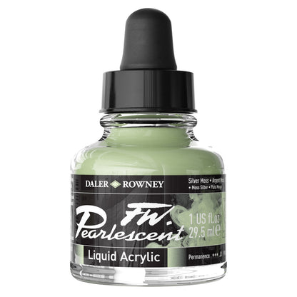 FW Pearlescent Liquid Acrylic Paint 1oz-Mazuma Gold