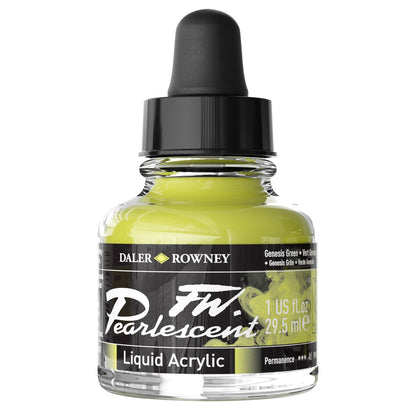 FW Pearlescent Liquid Acrylic Paint 1oz-Mazuma Gold