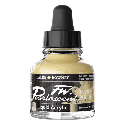 FW Pearlescent Liquid Acrylic Paint 1oz-Mazuma Gold