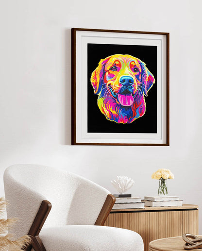 Diamond Dotz Neon Diamond Art Kit 14"X18"-Noir Dog