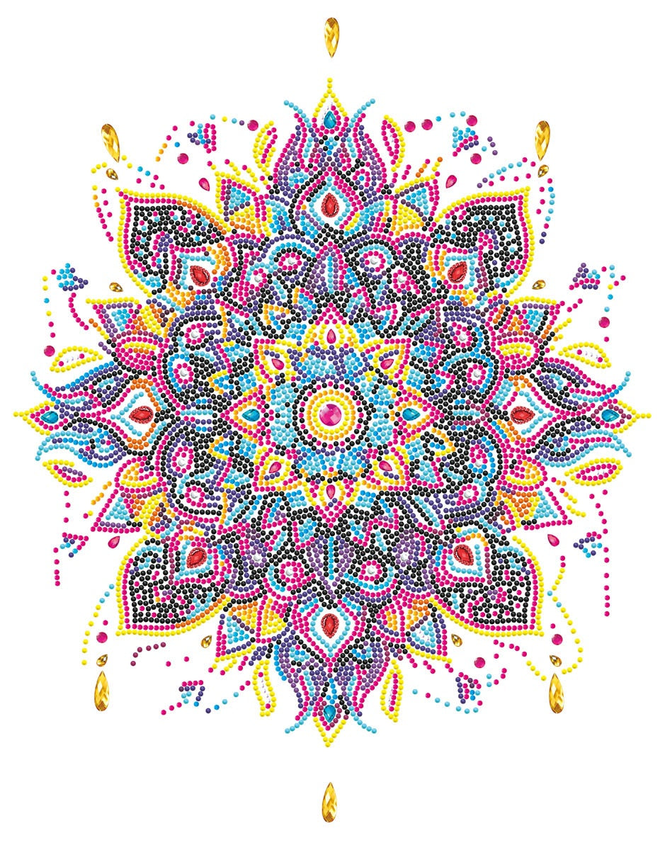 Diamond Dotz Neon Diamond Art Kit 14"X18"-Noir Mandala