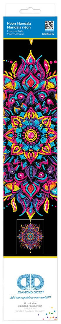 Diamond Dotz Neon Diamond Art Kit 14"X18"-Noir Mandala