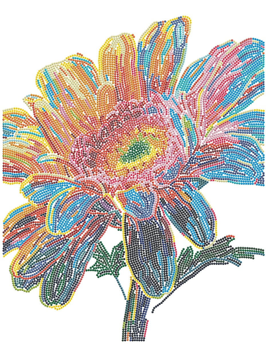 Diamond Dotz Neon Diamond Art Kit 14"X18"-Gerbera