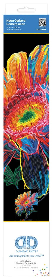 Diamond Dotz Neon Diamond Art Kit 14"X18"-Gerbera
