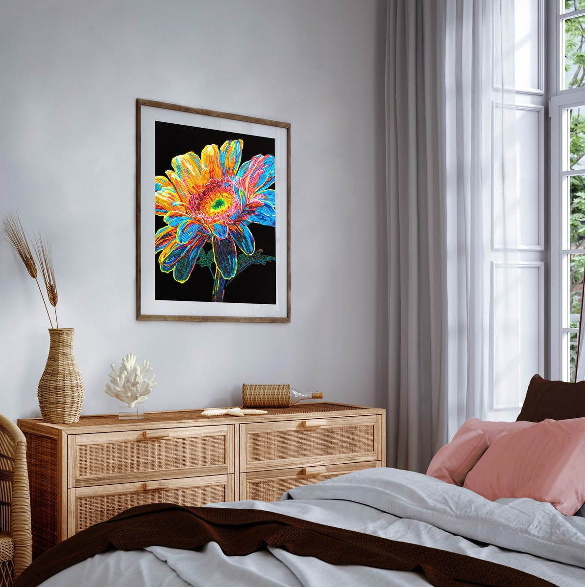 Diamond Dotz Neon Diamond Art Kit 14"X18"-Gerbera