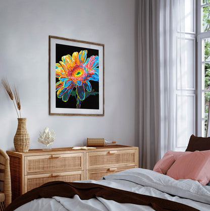 Diamond Dotz Neon Diamond Art Kit 14"X18"-Gerbera