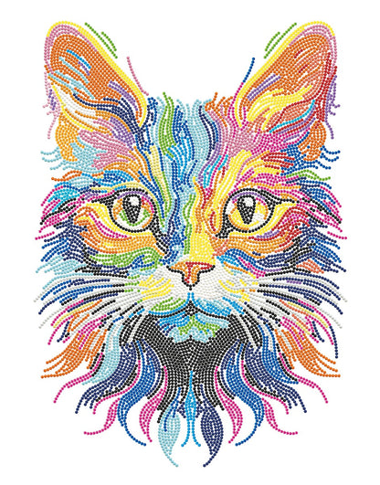 Diamond Dotz Neon Diamond Art Kit 14"X18"-NEON Cat